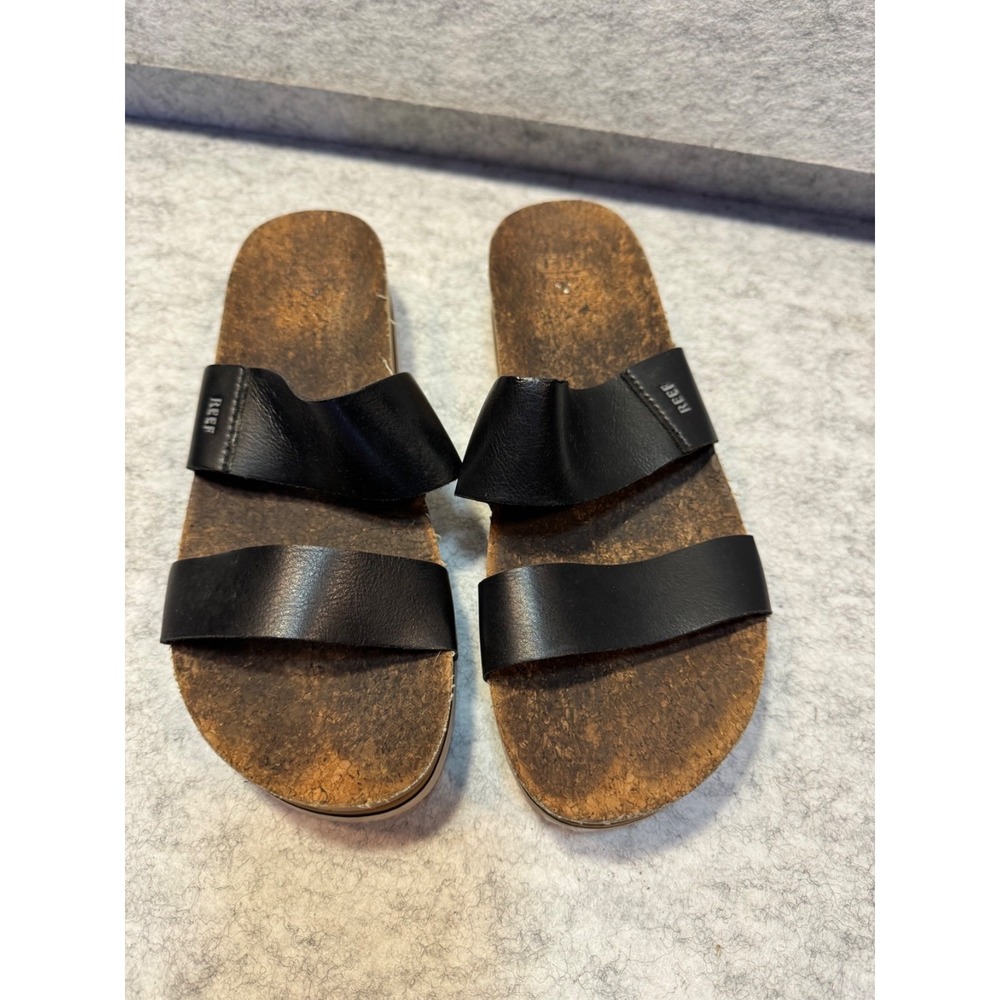 Reef two strap beach Sandel Black size 10 summertime